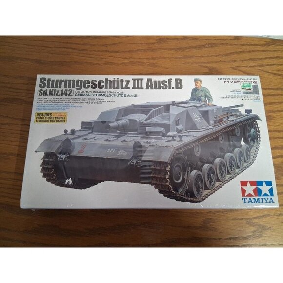 Tamiya Other - Tamiya Sturmgeschütz III Ausf.B 1/35 Scale Model German WWII Tank Kit